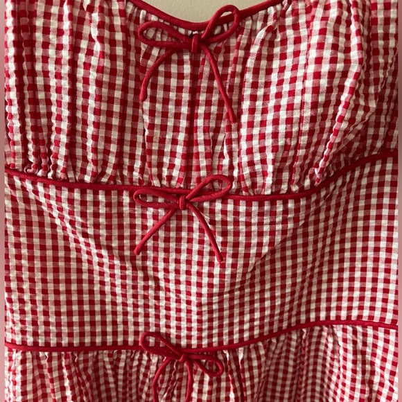 Doen Belline Sun Dress in Red Gingham - Picture 7 of 9